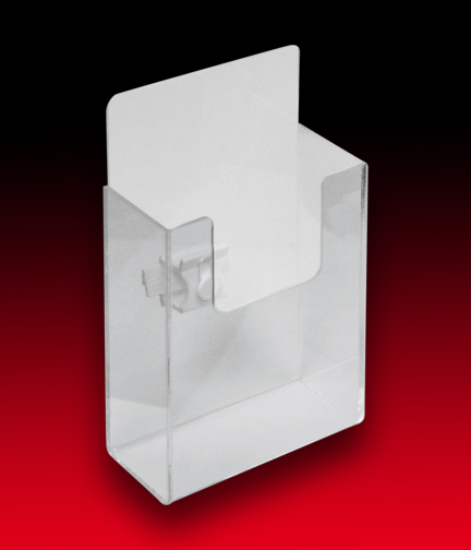 Acrylic Brochure Holder with Channel Clip